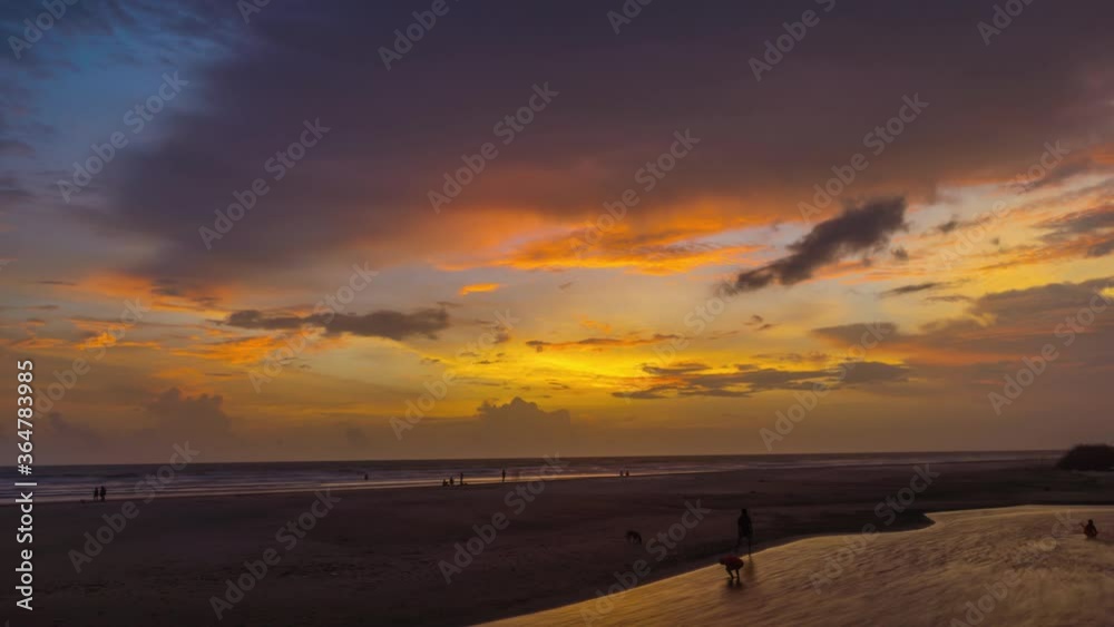 Sunset sun light coastline 4k timelapse India Sunset sun light coastline 4k timelapse India