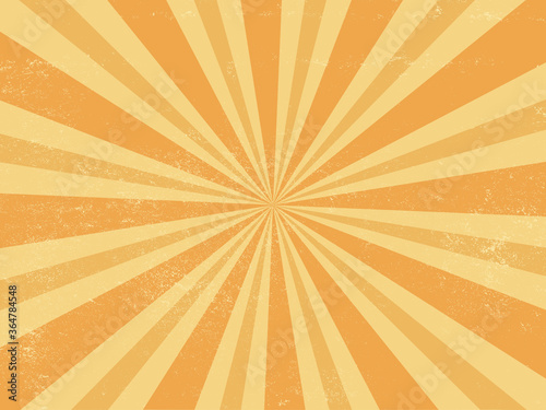 Yellow comic sunburst grunge retro background