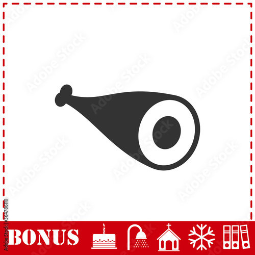 Meat icon flat