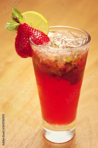 cocktail with strawberry