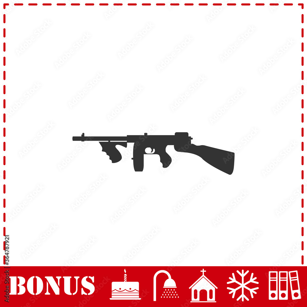 Automatic Rifle icon flat Automatic Rifle icon flat