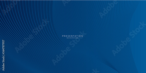 Wave curve dark blue abstract presentation background texture. 3D illustration, 3D rendering