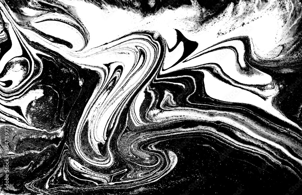 Monochrome abstract pattern. Marble imitation background.