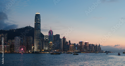Canvas Print Hong Kong night