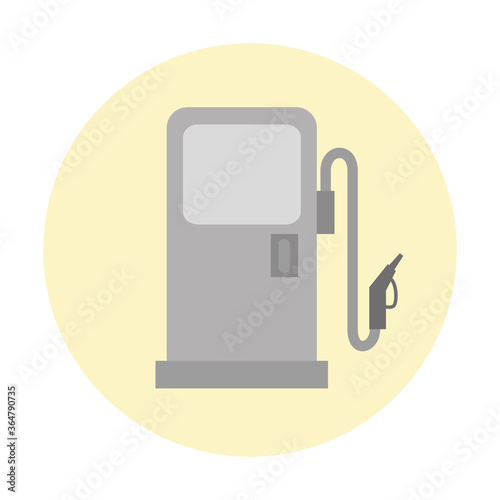 Gasoline pump station design, Energy fuel technology power industrial production and petroleum theme Vector illustration