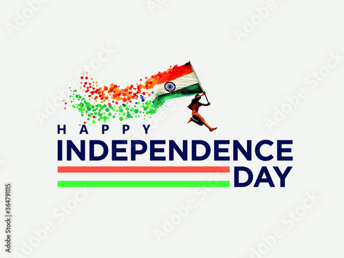 Happy Independence day India, Vector illustration, Flyer design for 15th August and Republic Day of  India
