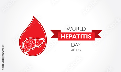 Vector Illustration,poster or banner of World Hepatitis Day observed on 28 July