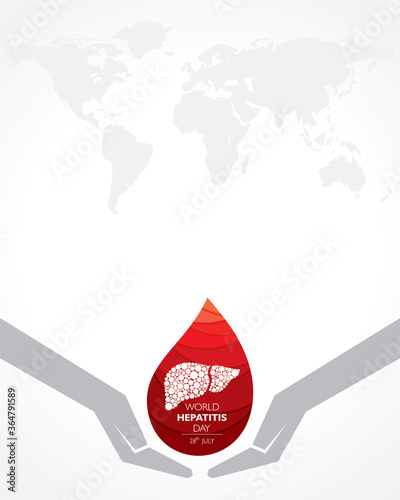 Vector Illustration,poster or banner of World Hepatitis Day observed on 28 July