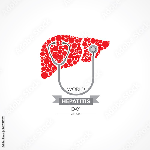 Vector Illustration,poster or banner of World Hepatitis Day observed on 28 July
