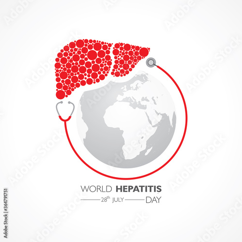 Vector Illustration,poster or banner of World Hepatitis Day observed on 28 July