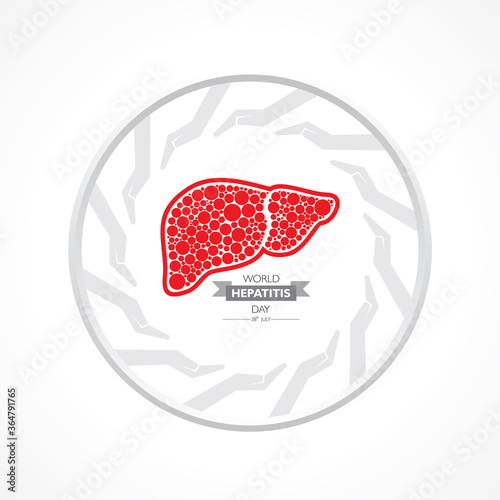 Vector Illustration,poster or banner of World Hepatitis Day observed on 28 July