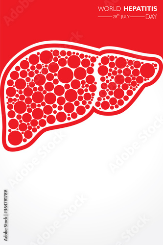 Vector Illustration,poster or banner of World Hepatitis Day observed on 28 July