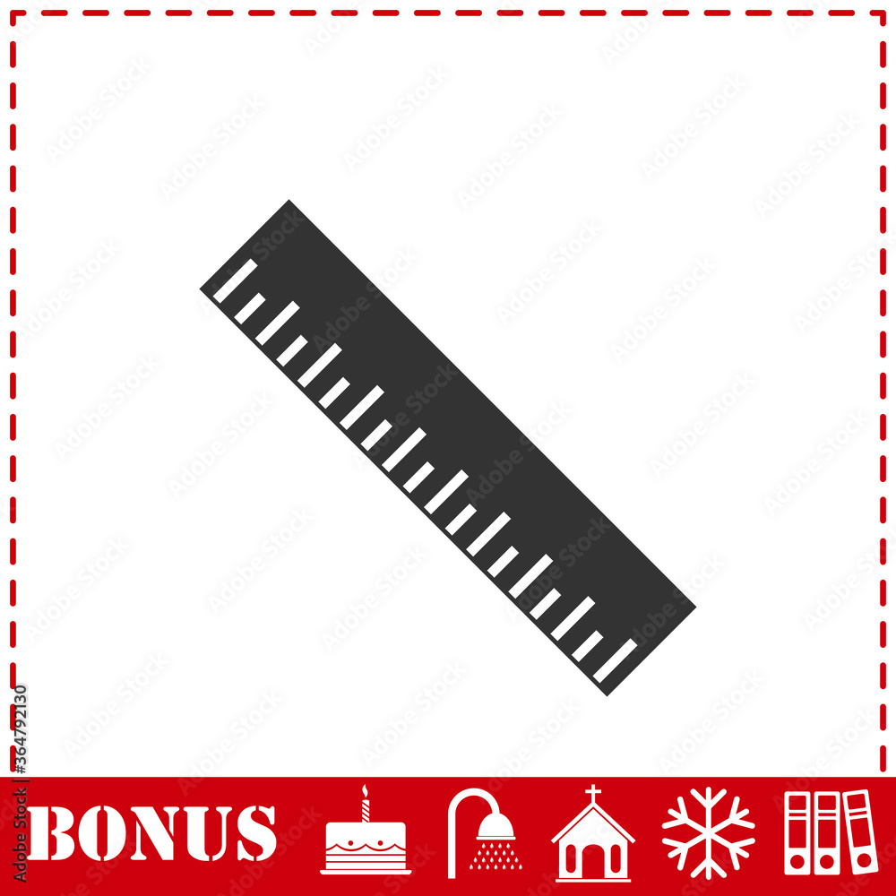 Ruler icon flat