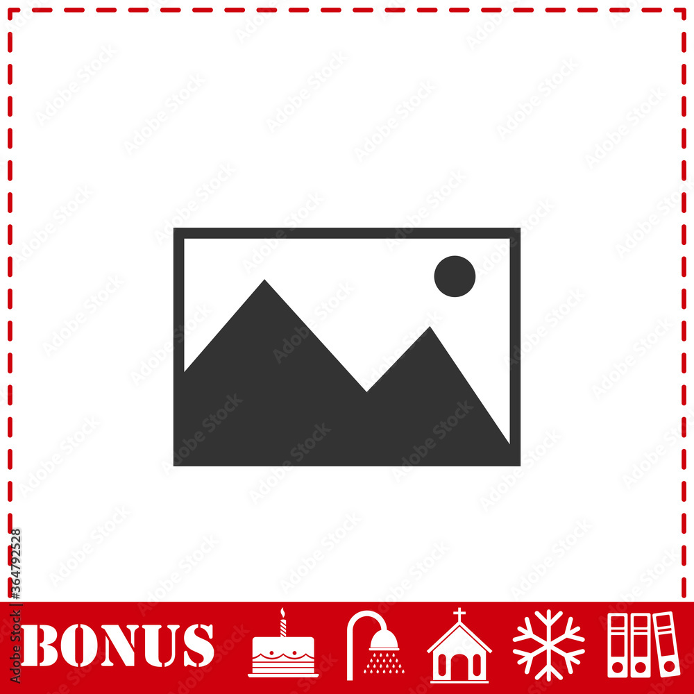 Photograph icon flat Photograph icon flat