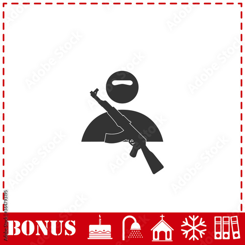 Raider icon flat