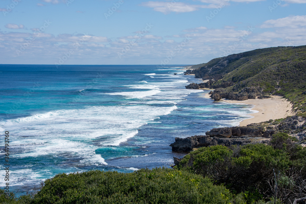 View of the Indian Ocean from the Cape to Cape track, Margaret River, Western Australia