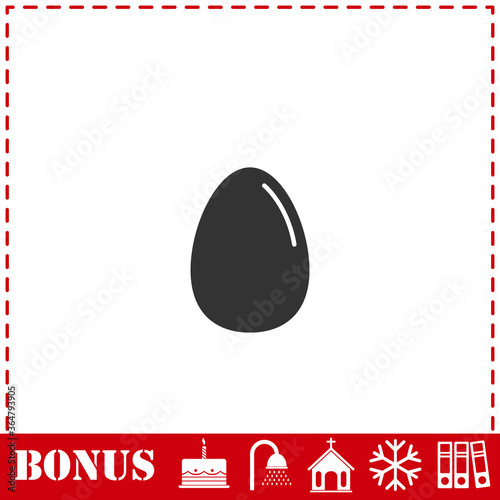 Egg vector icon flat