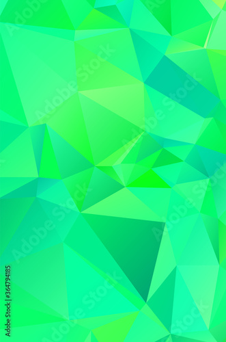 Vivid light Green vector Low poly crystal background. design pattern illustration