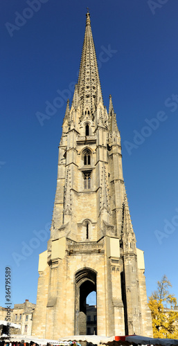 Bell Tower of Saint Michael Basilica (Flèche Saint-Michel ) in Bordeaux Gironde France