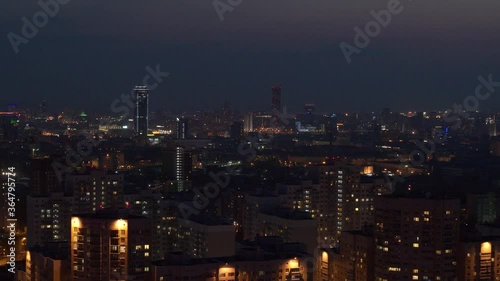Wallpaper Mural Aerial view of buildings in the night city Torontodigital.ca