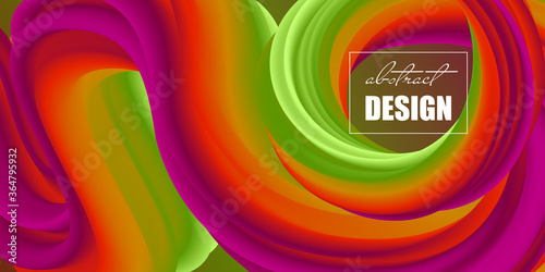 Colorful abstract background with futuristic gradient waves. Trendy illustration for business poster, web banner, landing page or cover