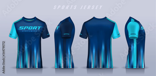 t-shirt sport design template, Soccer jersey mockup for football club. uniform front and back view.