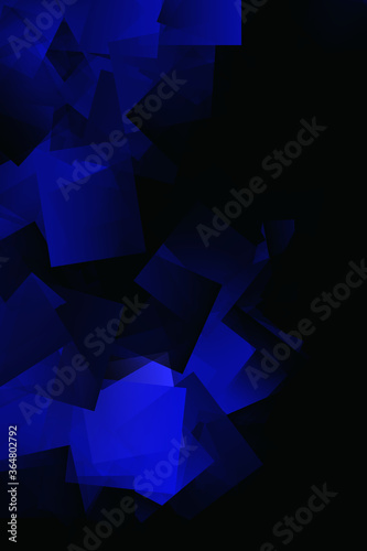 Blue color highlighted block art presented on star pattern graphical art abstract.