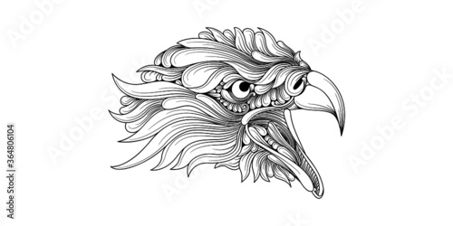 head of an eagle head