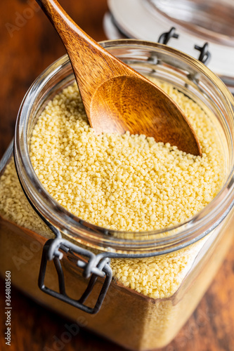 Dry yellow couscous