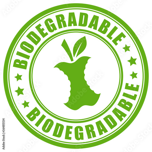 Biodegradable green round label