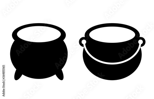 Pot or cauldron vector icon