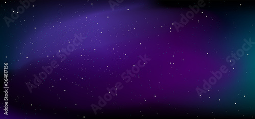 Space. Stars and galaxies. Night sky. Universe  black background  gradient. Vector