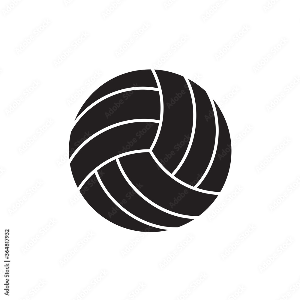 Volley ball icon vector logo design illustration