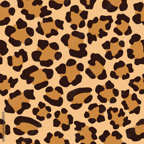 flat Leopard skin vector pattern