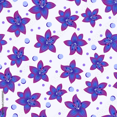 lily vector pattern