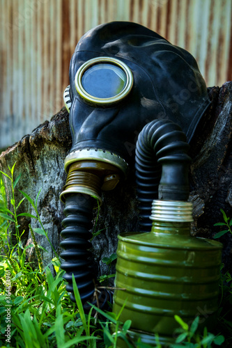 Abandoned Soviet Gas Mask photo