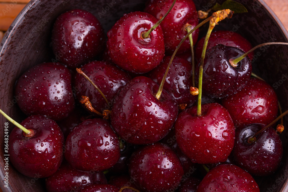 dark red natural fresh delicious wet cherries dark red natural fresh delicious wet cherries