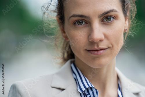 Close-up of businesswoman