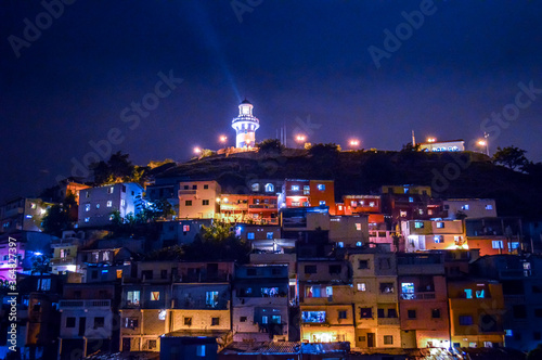 Lighthouse Over Guayaquil at Night