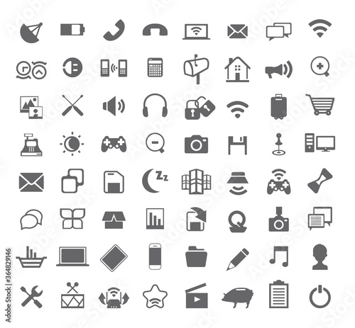 Media Icon set  (vector) 
office ,media, mobile icons