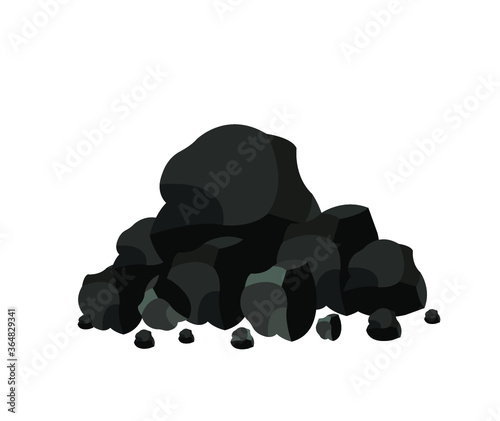Pile of charcoal, Coal