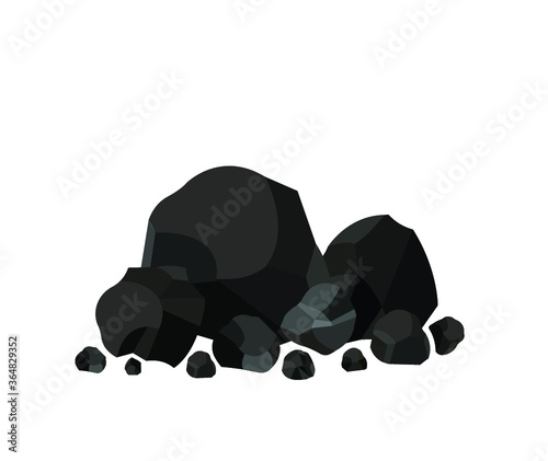 Pile of charcoal, Coal