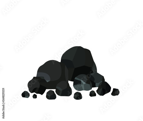Pile of charcoal, Coal