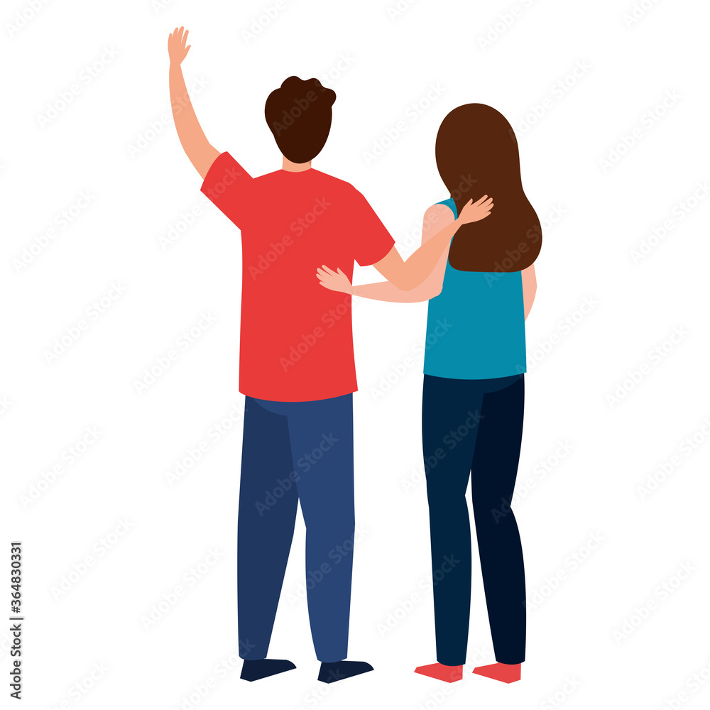 Woman and man avatar backwards design, Person people and human theme Vector illustration Woman and man avatar backwards design, Person people and human theme Vector illustration