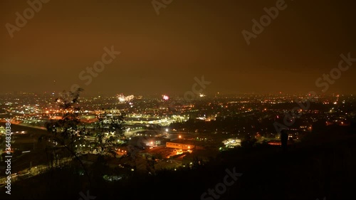 Wallpaper Mural Fireworks Time Lapse 4th of July Los Angeles Torontodigital.ca