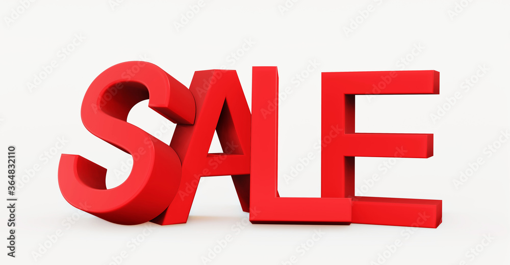 3d sale word , 3D render 3d sale word , 3D render