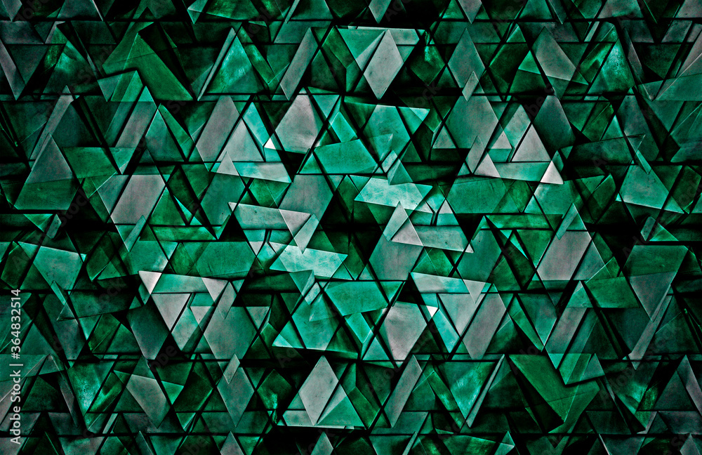 Green Abstract Triangle Pattern Background Green Abstract Triangle Pattern Background