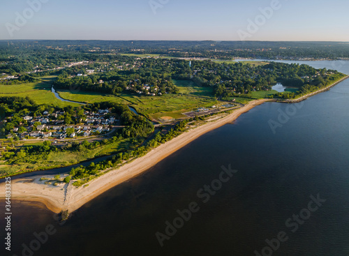 High angle view in the beautiful coastal area beach © ungvar