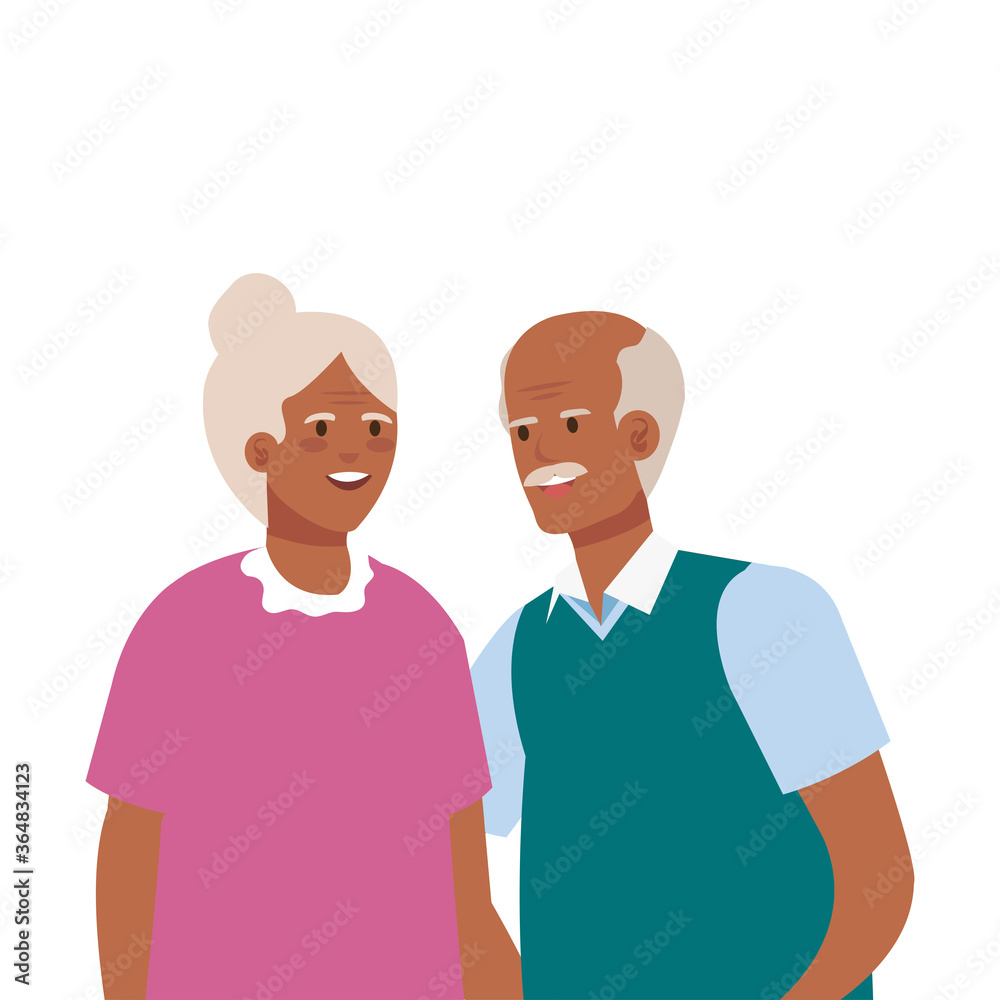 Grandmother and grandfather avatar design, Old woman man female male person mother father and grandparents theme Vector illustration Grandmother and grandfather avatar design, Old woman man female male person mother father and grandparents theme Vector illustration