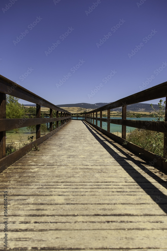 Wooden bridge in caribbean